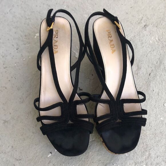 Prada Wedge Sandals - Picture 1 of 9